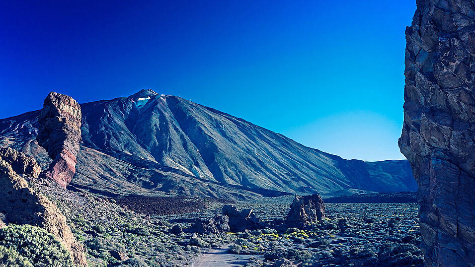 Der Teide im Hintergrund.