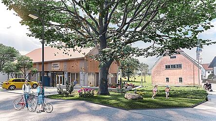 So sah die urspr&uuml;ngliche Idee aus: Ein attraktiver Dorfladen mit Waren auch von regionalen Erzeugern und einem kleinen Dorf-Caf&eacute; als gesellschaftlichen Treffpunkt.