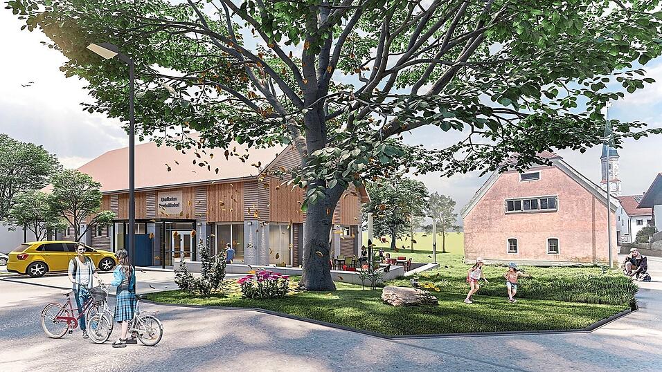 So sah die urspr&uuml;ngliche Idee aus: Ein attraktiver Dorfladen mit Waren auch von regionalen Erzeugern und einem kleinen Dorf-Caf&eacute; als gesellschaftlichen Treffpunkt.