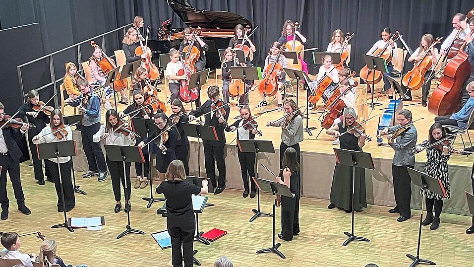 Ein beeindruckendes Bild bot sich den vielen Zuh&ouml;rern beim Konzert.