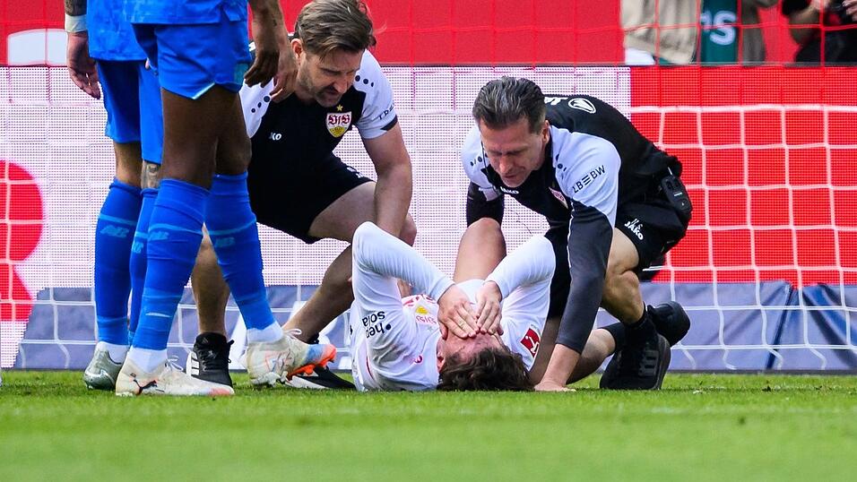 VfB-Stratege Angelo Stiller musste behandelt werden.