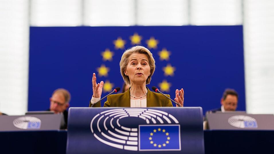 Will den Mitgliedsländern Vorschläge für Sanktionen gegen extremistischen Minister und gegen gewalttätige Siedler unterbreiten: EU-Kommissionspräsidentin Ursula von der Leyen. Will den Mitgliedsländern Vorschläge für Sanktionen gegen extremistischen Minister und gegen gewalttätige Siedler unterbreiten: EU-Kommissionspräsidentin Ursula von der Leyen.
