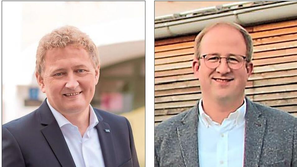 In Eichendorf bittet Amtsinhaber Josef Beham (FW, l.) die W&auml;hler um eine zweite Amtsperiode. Sein Herausforderer Stefan Stangl (CSU) stellt sich zum zweiten Mal als Alternative zur Wahl.
