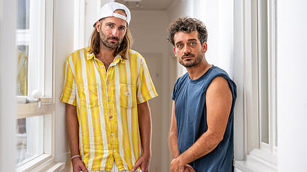 Lef Dutti (r., Fabian Frischmann) und George Urkwell (Michael Huber) von Dicht & Ergreifend
