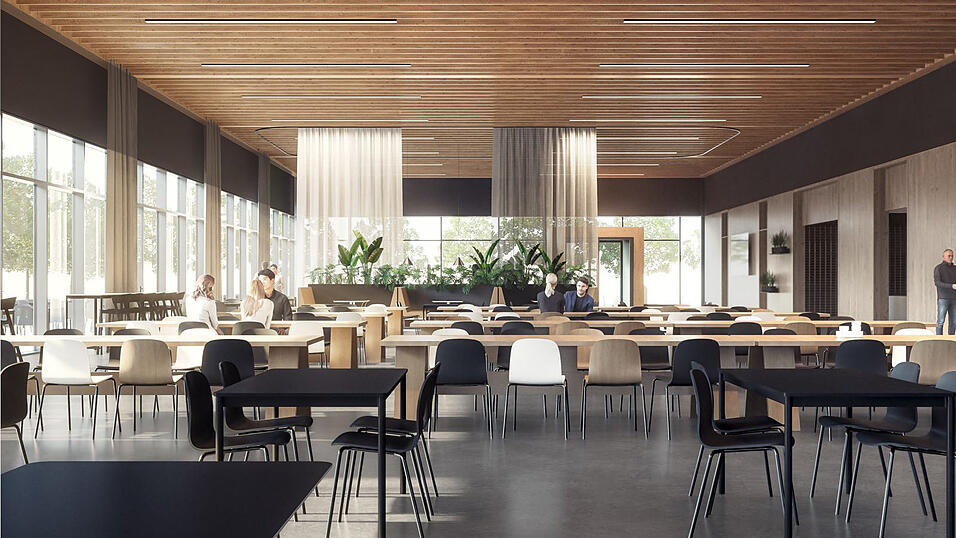 Im Betriebsrestaurant soll Platz f&uuml;r rund 450 Sitzpl&auml;tze sein.&nbsp;