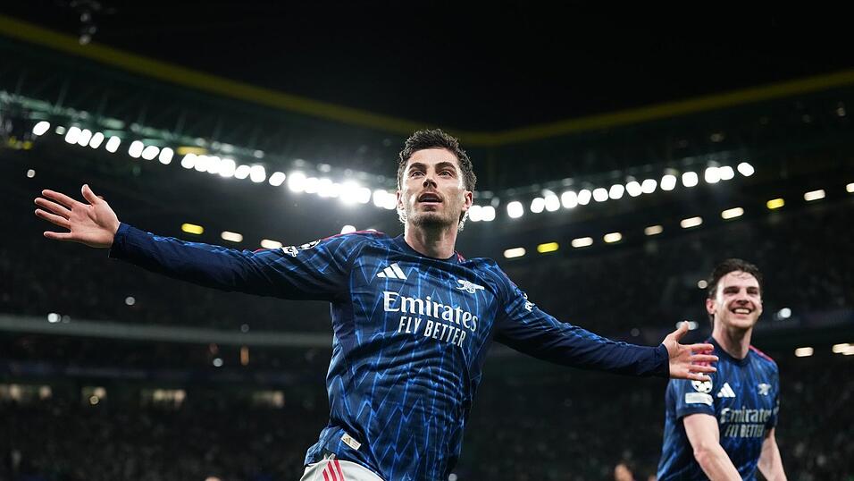 Kai Havertz traf zum späten 1:0-Sieg des FC Arsenal bei Sporting in Lissabon. Kai Havertz traf zum späten 1:0-Sieg des FC Arsenal bei Sporting in Lissabon.