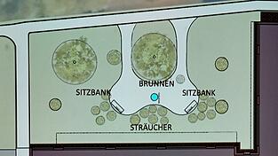Architekt Christoph Baier stellte den Planentwurf für den „Garten der Stille“ als zusätzliche Aufwertung für die Palliativpatienten vor.