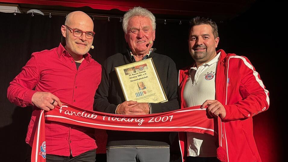 Tobias B&uuml;cklein (v. l.), Sepp Maier und Bernhard Kellner