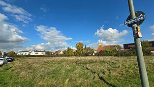 Der jahrzehntealte Bebauungsplan sieht für dieses Grundstück an der Ecke Flurstraße/Platanenweg vier Einfamilienhäuser vor. Nun gibt es Nachverdichtungspläne, die Anwohner als zu dicht empfinden.