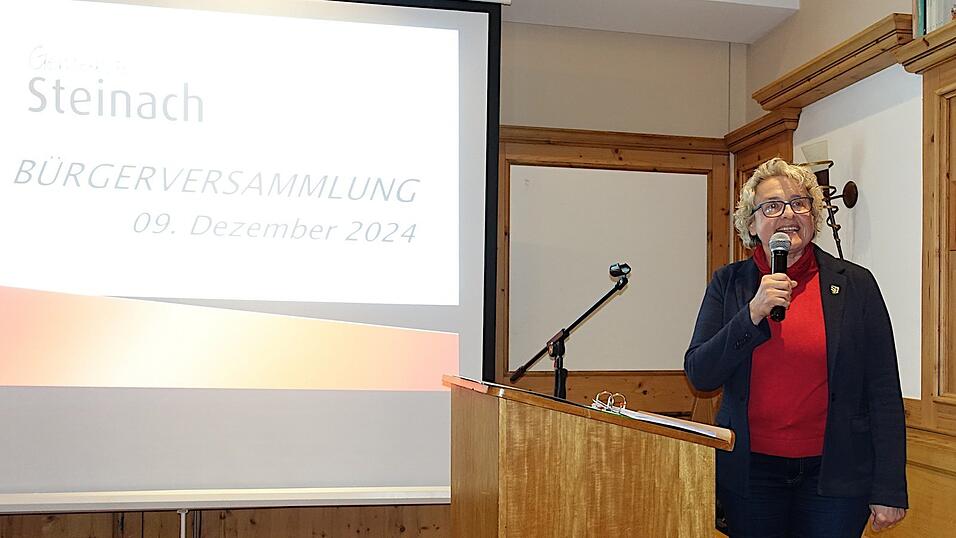 Bürgermeisterin Christine Hammerschick bei ihren Ausführungen Bürgermeisterin Christine Hammerschick bei ihren Ausführungen