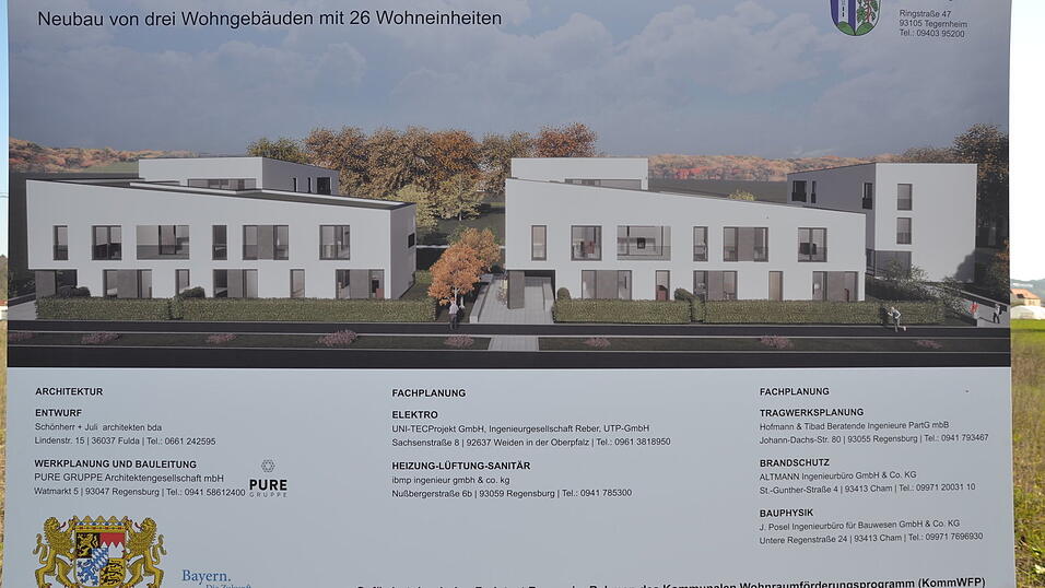 So sollen die drei Geb&auml;ude in Tegernheim aussehen.