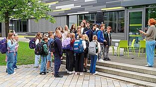 Die Fünftklässler wurden an der Realschule empfangen.