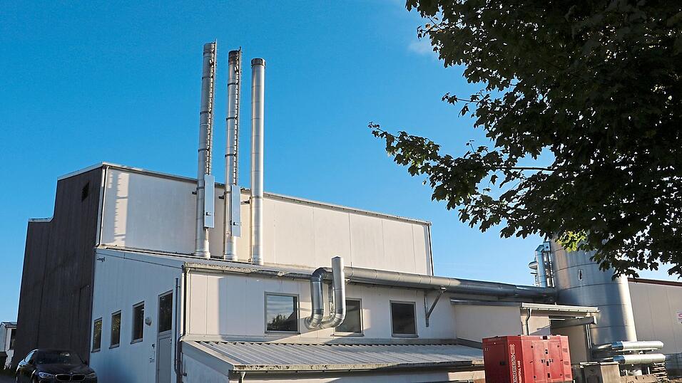 Obwohl das Heizwerk in Betrieb ist, kommt kein Rauch aus den Schornsteinen. Erst bei k&uuml;hleren Temperaturen ist der entstr&ouml;mende Wasserdampf zu sehen. Dank Notstromaggregat (in Rot) m&uuml;ssen die Abnehmer auch bei einem Stromausfall nicht frieren.