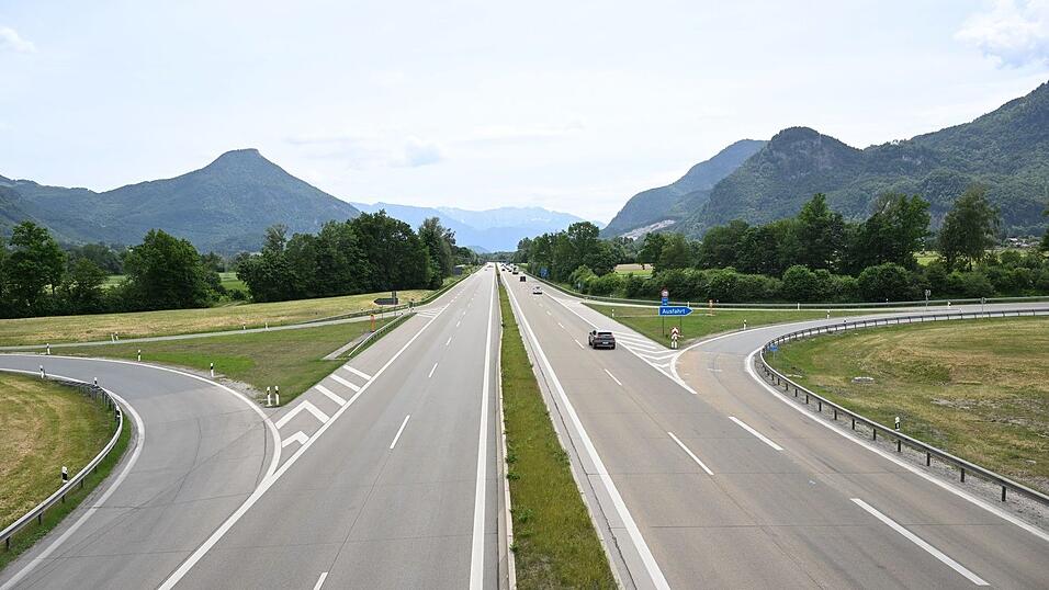 Die Autobahn Richtung Tirol war so leer wie zuletzt in der Corona-Zeit.