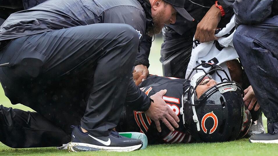 Eine Verletzung von Caleb Williams machte den Spieltag für Fans der Chicago Bears besonders bitter. Eine Verletzung von Caleb Williams machte den Spieltag für Fans der Chicago Bears besonders bitter.
