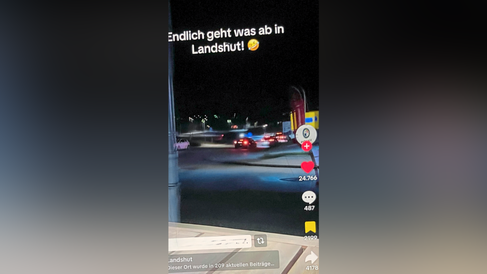 Driften im Kreisverkehr: Ein Raser-Video vom Brennpunkt auf Tiktok bekommt zigtausend Likes.