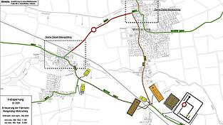 Die Umleitung erfolgt über die Kreisstraße nach Aukofen und über die Staatsstraße nach Mangolding. Die Umleitung erfolgt über die Kreisstraße nach Aukofen und über die Staatsstraße nach Mangolding.