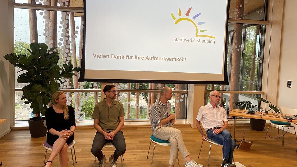 Stellten sich den Fragen der Besucher rund um das Thema Erdwärme (v.l.): Prof. Dr. Cornelia Wolf, Daniel Bendahan Bitton - beide von der Universität Leipzig -, Prof. Dr. Thomas Vienken vom TUM-Campus Straubing für Biotechnologie und Nachhaltigkeit sowie Stadtwerke-Chef Günter Winter. Stellten sich den Fragen der Besucher rund um das Thema Erdwärme (v.l.): Prof. Dr. Cornelia Wolf, Daniel Bendahan Bitton - beide von der Universität Leipzig -, Prof. Dr. Thomas Vienken vom TUM-Campus Straubing für Biotechnologie und Nachhaltigkeit sowie Stadtwerke-Chef Günter Winter.