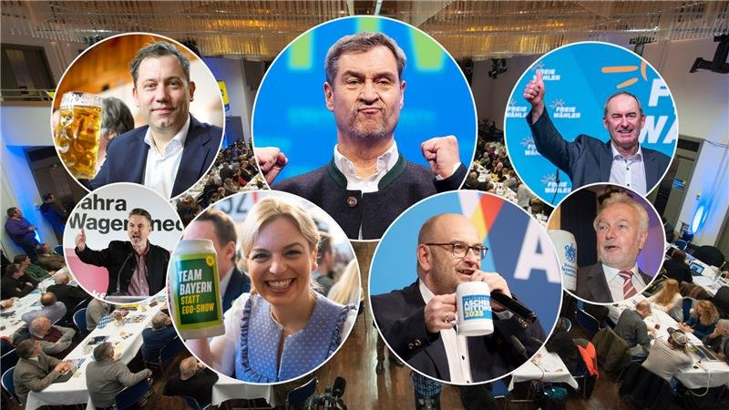 Lars Klingbeil, Markus S&ouml;der, Hubert Aiwanger, Fabio De Masi, Katharina Schulze, Stephan Protschka und Wolfgang Kubicki werden f&uuml;r ihre jeweiligen Parteien auf der B&uuml;hne stehen.