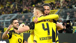 Der BVB hat nach dem Pokal-Aus wieder Grund zum Feiern. Der BVB hat nach dem Pokal-Aus wieder Grund zum Feiern.