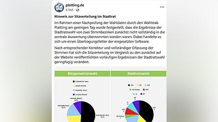 Die Stadt Plattling hat am Dienstagvormittag eine Erkl&auml;rung herausgegeben, warum sich die Sitzverteilung im Stadtrat am Montagvormittag noch einmal ver&auml;ndert hat.