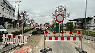 Die Liebigstra&szlig;e in Landshut ist seit Samstag komplett gesperrt.