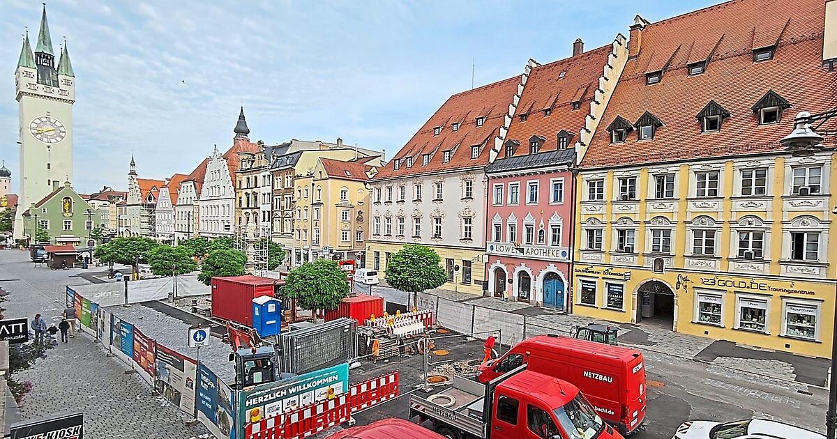 Bauarbeiten am Straubinger Ludwigsplatz wieder aufgenommen