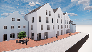 Das K&ouml;nigbauer-Haus an der Frontenhausener Stra&szlig;e in Vilsbiburg macht Platz f&uuml;r ein Geb&auml;ude, das mit seinen Giebeln so aussieht, als ob drei H&auml;user entst&uuml;nden. Das Geb&auml;ude links mit Giebeldach und das rechts mit der Dachgaube bleiben.