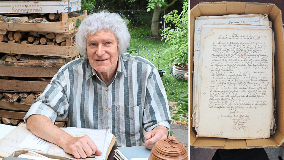 Franz Graf begeistert sich für alte Dokumente und Schriftstücke aus der Region.