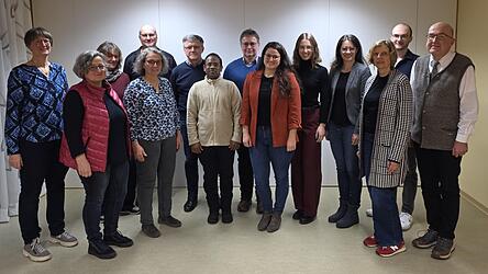 Die neugew&auml;hlte Vorstandschaft der Kolpingsfamilie mit ihrer Vorsitzenden Barbara Mittnacht (l.).