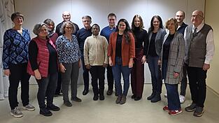 Die neugew&auml;hlte Vorstandschaft der Kolpingsfamilie mit ihrer Vorsitzenden Barbara Mittnacht (l.).