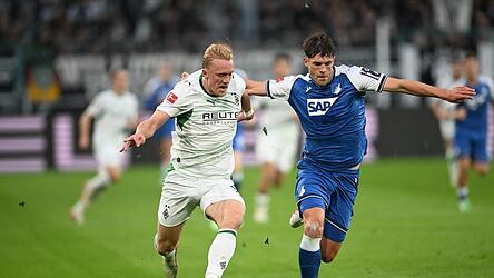 Im Duell der beiden Bundesliga-Tabellenletzten lieferten sich Borussia M&ouml;nchengladbach und die TSG Hoffenheim eine umk&auml;mpfte Partie.