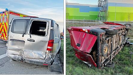 Laut Polizeibericht seien zwei Kleintransporter zusammengesto&szlig;en und in die Leitplanke geprallt.&nbsp;