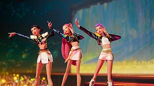 Die Band Huntrix gibt ein Megakonzert im Animationsfilm &laquo;KPop Demon Hunters&raquo;. (Netflix-Handout)