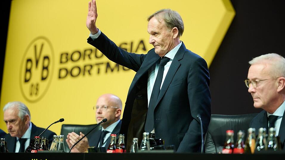Denkzettel zum Amtswechsel: Der neue BVB-Pr&auml;sident Hans-Joachim Watzke erhielt nur 59 Prozent Ja-Stimmen