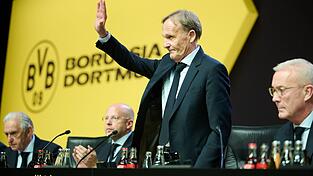 Denkzettel zum Amtswechsel: Der neue BVB-Präsident Hans-Joachim Watzke erhielt nur 59 Prozent Ja-Stimmen
