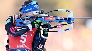 Franziska Preu&szlig; am Ruhpoldinger Schie&szlig;stand.