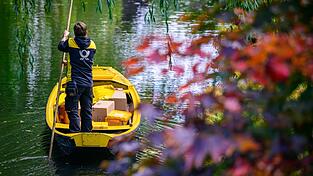 Der Postkahn im Spreewald geht in die Winterpause.