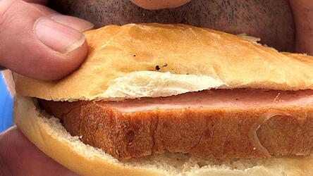 Ein kräftiger Biss ins kultige Objekt der Gaumenbegierde.