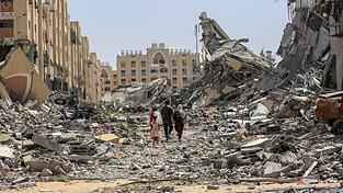 US-Präsident Trump preist den verwüsteten Gazastreifen für seine «phänomenale Lage». (Archivbild)