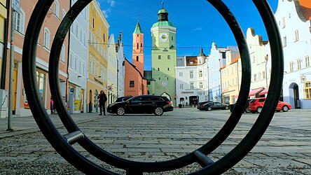Der Stadtplatz in Vilsbiburg.