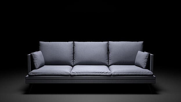 Eine Couch wie diese war f&uuml;r Julius viele Monate lang sein Zuhause. Sie stand in der Wohnung eines Arbeitskollegen.