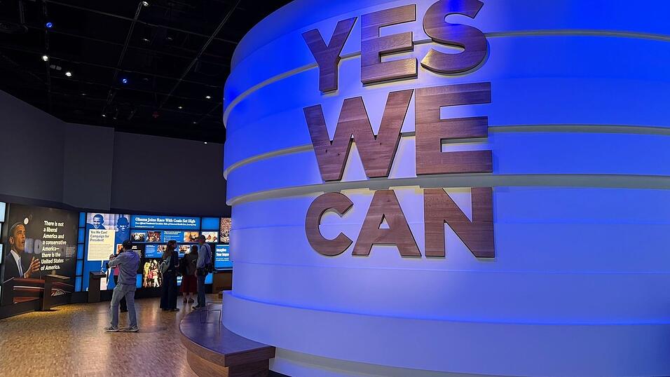 Im Museum finden sich einige bekannte Slogans von Obama – so auch «Yes we can». Im Museum finden sich einige bekannte Slogans von Obama – so auch «Yes we can».