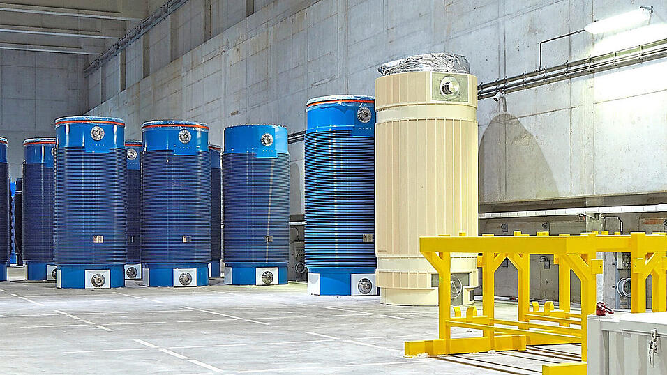 Bis zu 152 Castorbehälter haben im Brennelemente-Zwischenlager Isar Platz. Bis zu 152 Castorbehälter haben im Brennelemente-Zwischenlager Isar Platz.