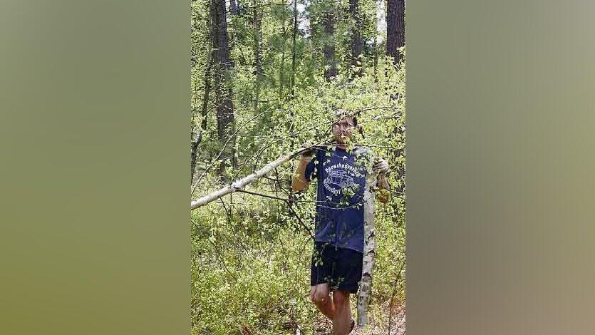 Der ist es! Es war gar nicht so einfach, den perfekten Maibaum im Wald zu finden. (Fotos: Laube) Der ist es! Es war gar nicht so einfach, den perfekten Maibaum im Wald zu finden. (Fotos: Laube)