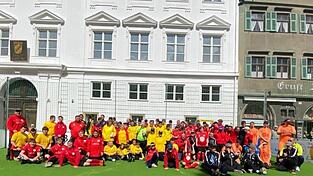 Im vergangenen Jahr fand der Rotary-Landshut-Trausnitz-Cup vor der Residenz statt. Am Samstag wird der Soccercourt wieder vor dem Rathaus aufgebaut. (Archivfoto)