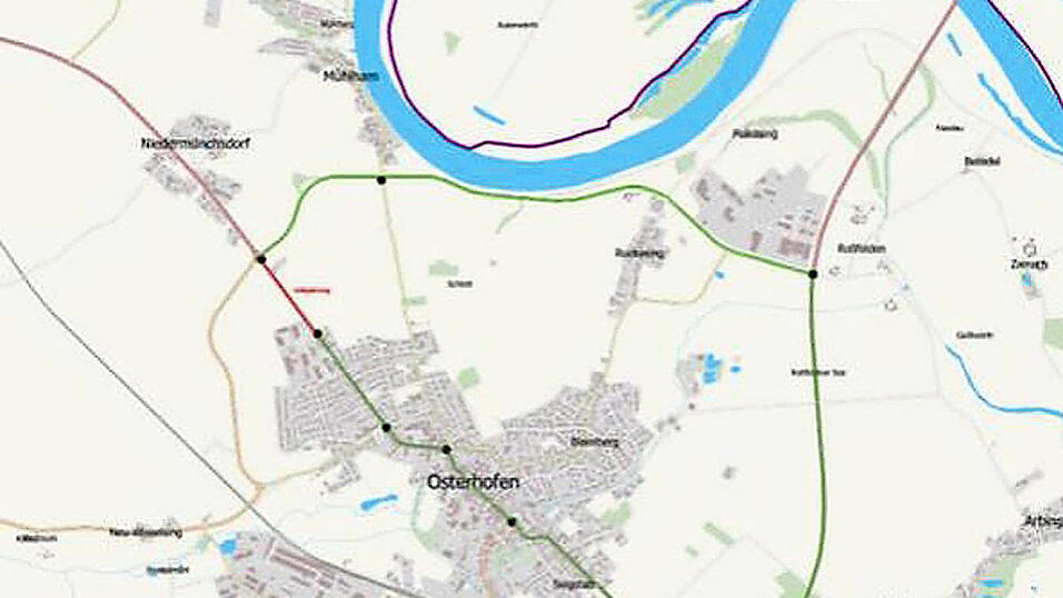 Der Abschnitt zwischen der Ortsausfahrt Osterhofen und dem Niederm&uuml;nchsdorfer Kreisverkehr bleibt bis 24. April gesperrt.