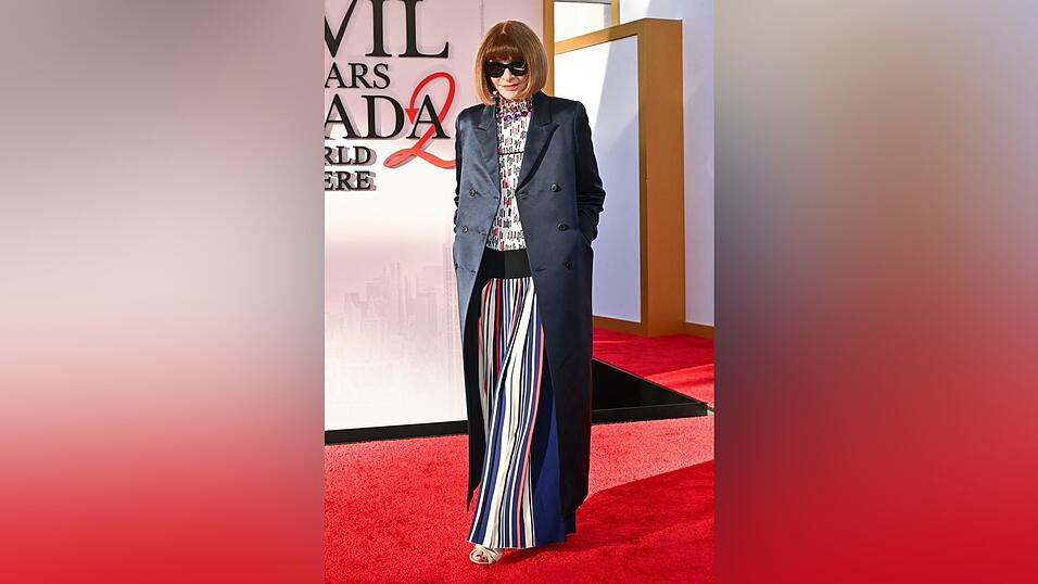 Anne Wintour, die &uuml;ber Jahrzehnte die US-Vogue als Chefredakteurin pr&auml;gte, bei der Premiere in Manhattan.