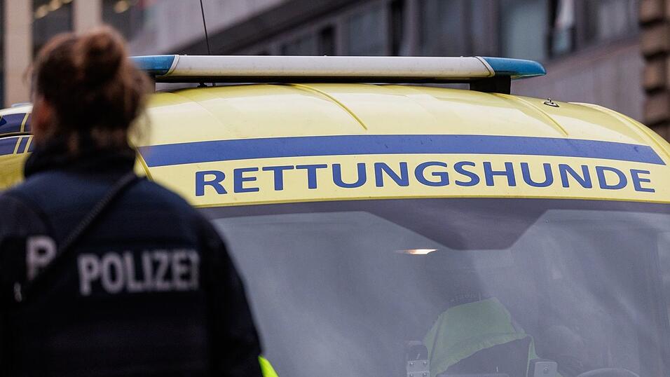 Nach dem verschwundenen Jungen wurde auch mit Sp&uuml;rhunden gesucht.