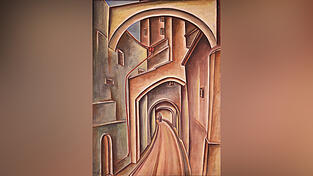 Unverkennbar Wörlen: 'Innbrückgasse in Passau', 1926 Unverkennbar Wörlen: 'Innbrückgasse in Passau', 1926